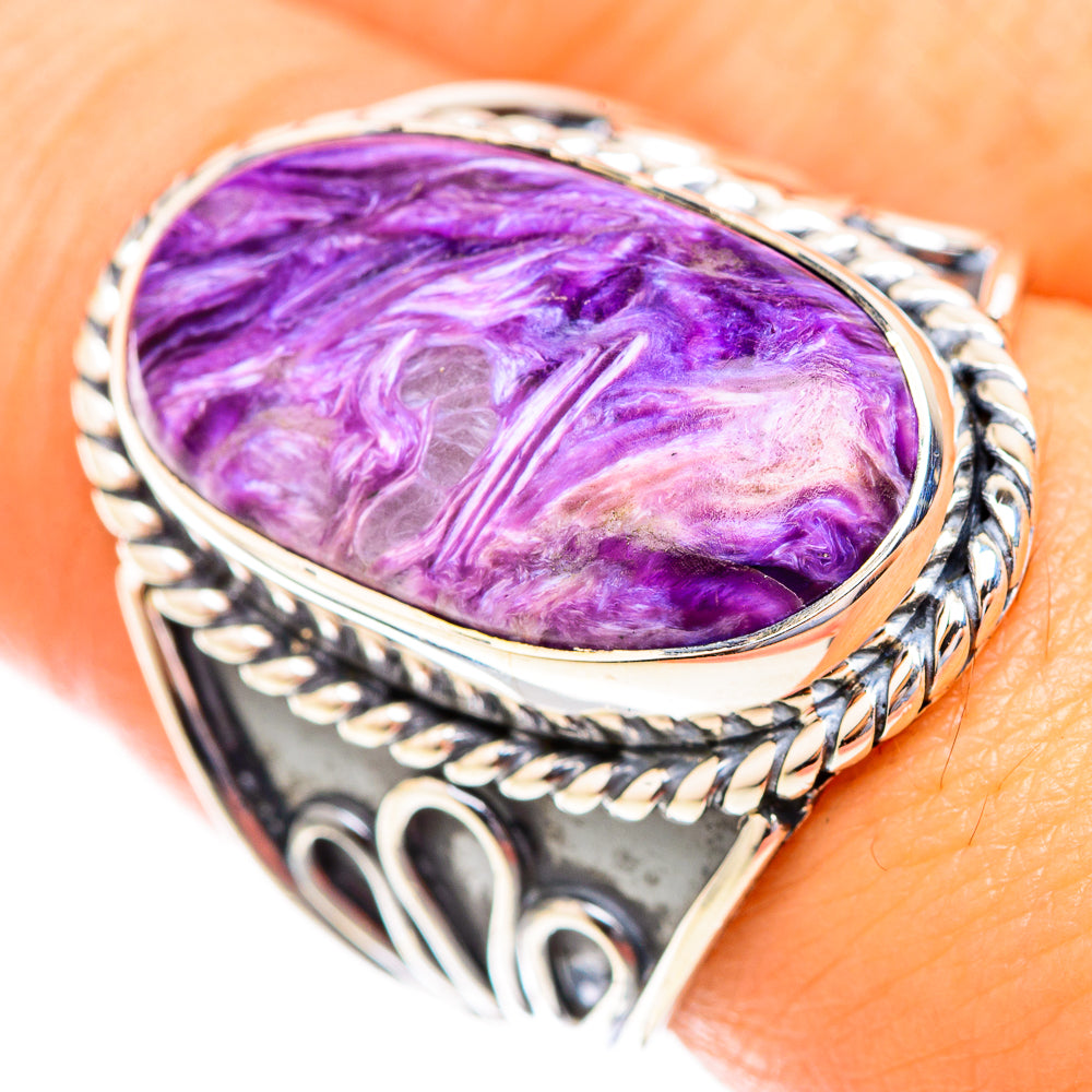 Charoite Rings handcrafted by Anasilvercos - RING119164