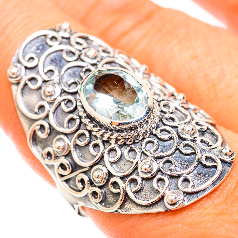Blue Topaz Rings handcrafted by Anasilvercos - RING119178