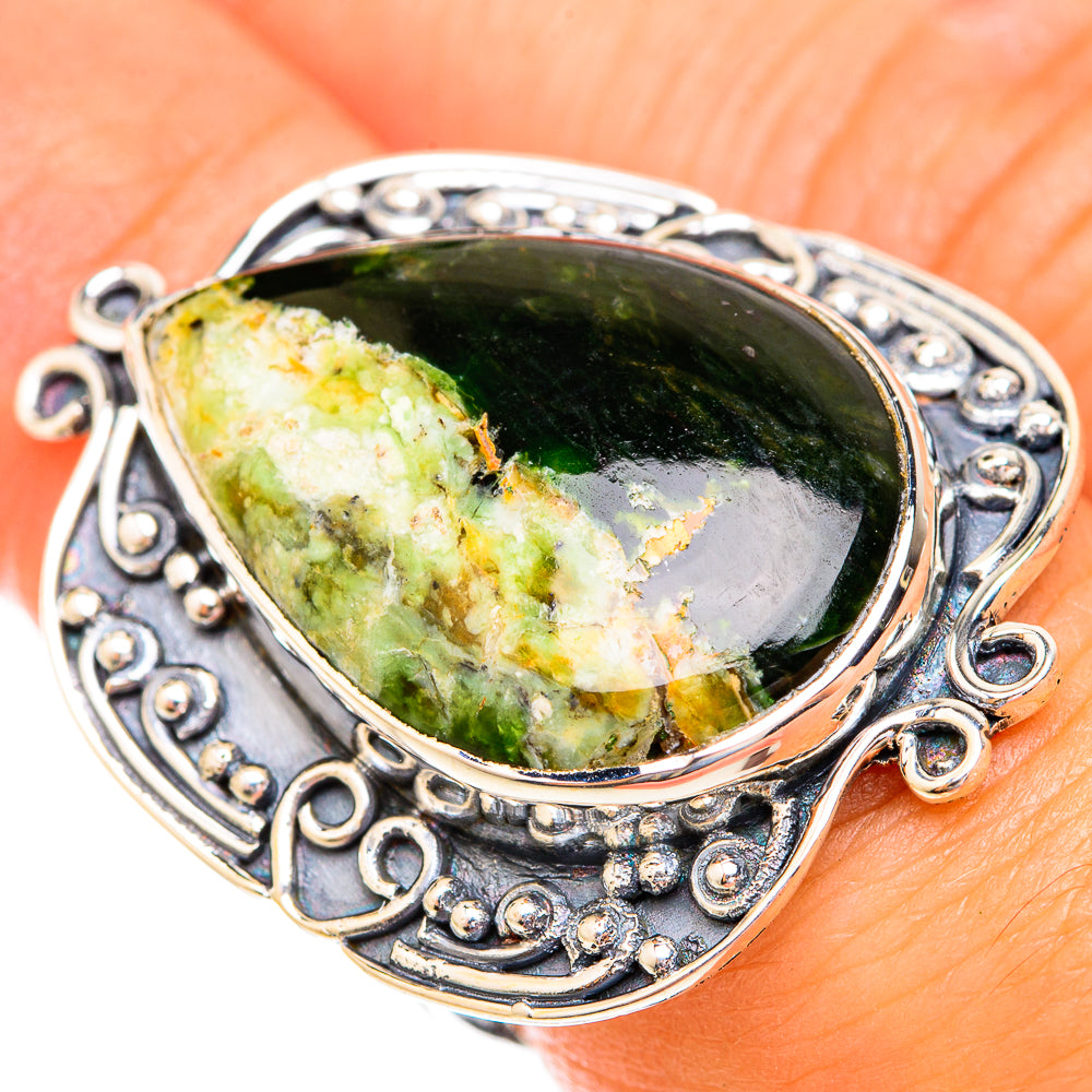 Australian Green Opal Rings handcrafted by Anasilvercos - RING119179