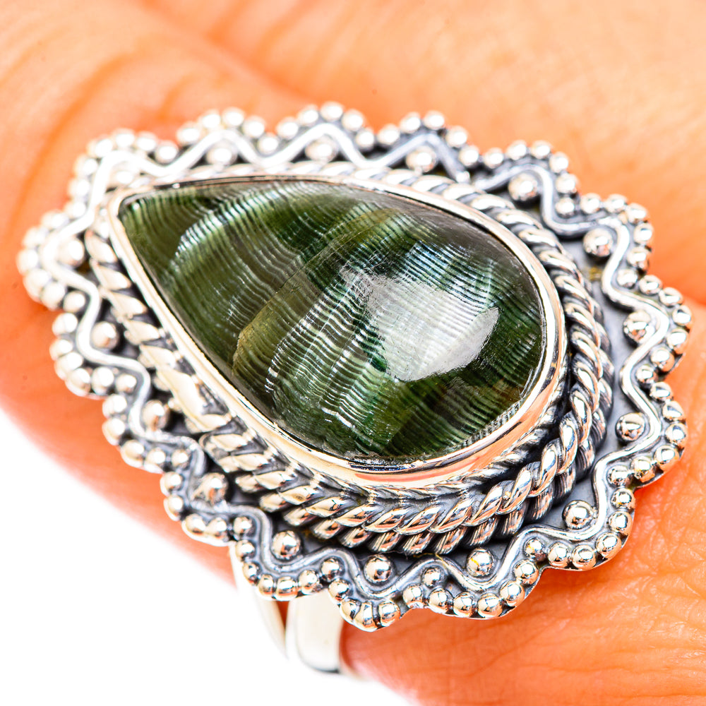 Seraphinite Rings handcrafted by Anasilvercos - RING119180