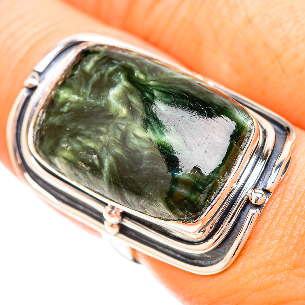 Seraphinite Rings handcrafted by Anasilvercos - RING119183