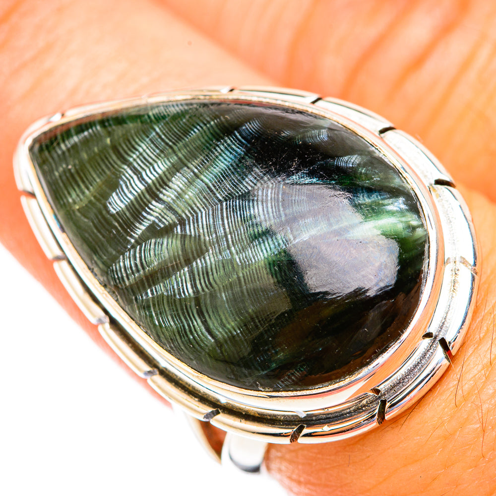 Seraphinite Rings handcrafted by Anasilvercos - RING119199