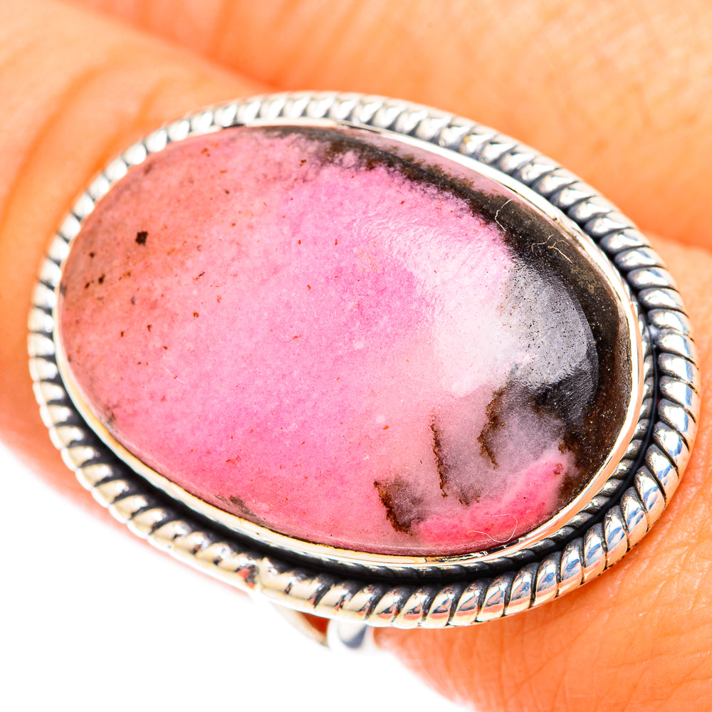 Rhodonite Rings handcrafted by Anasilvercos - RING119201