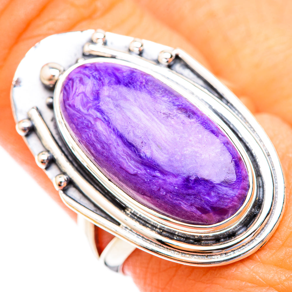 Charoite Rings handcrafted by Anasilvercos - RING119203