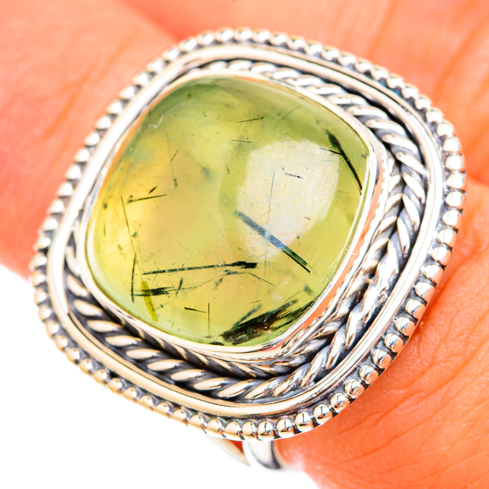 Prehnite Rings handcrafted by Anasilvercos - RING119216