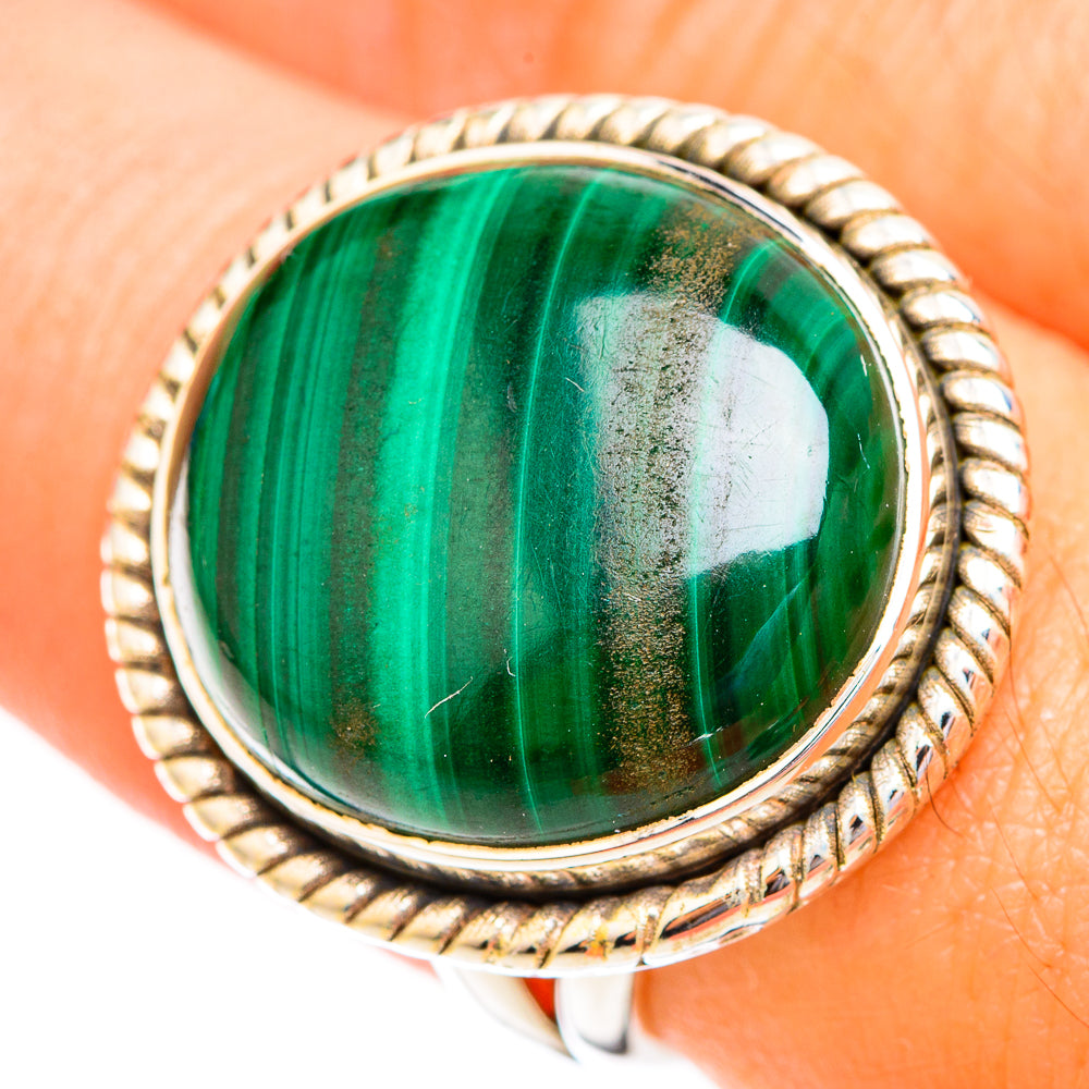 Malachite Rings handcrafted by Anasilvercos - RING119217
