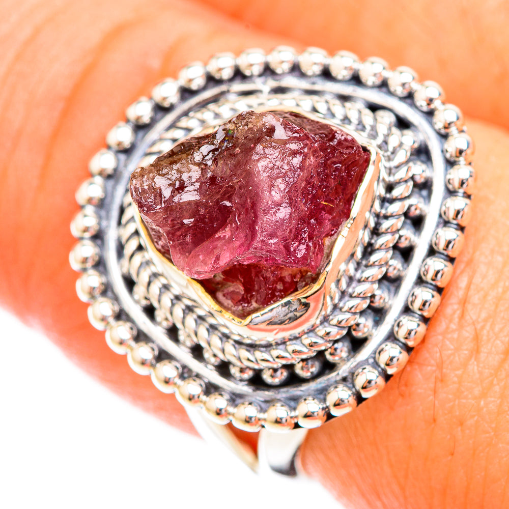 Pink Tourmaline Rings handcrafted by Anasilvercos - RING119224