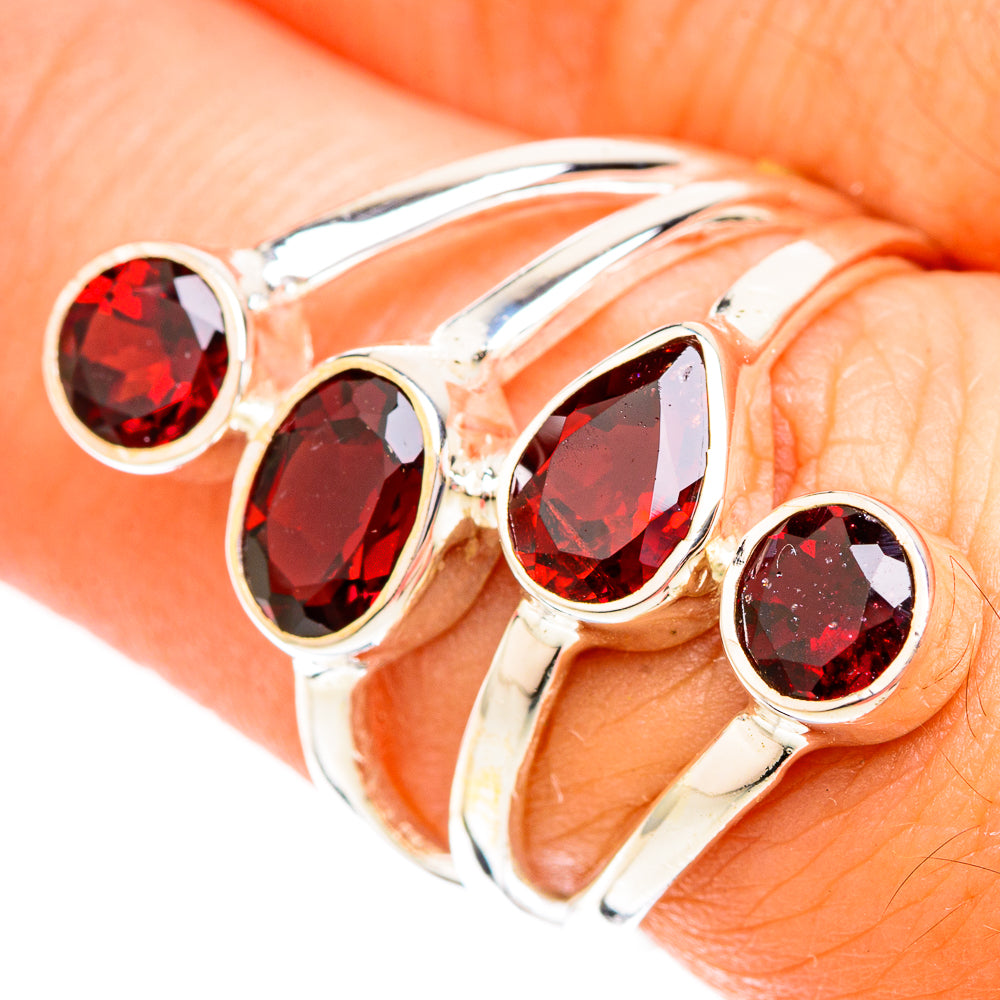 Garnet Rings handcrafted by Anasilvercos - RING119226