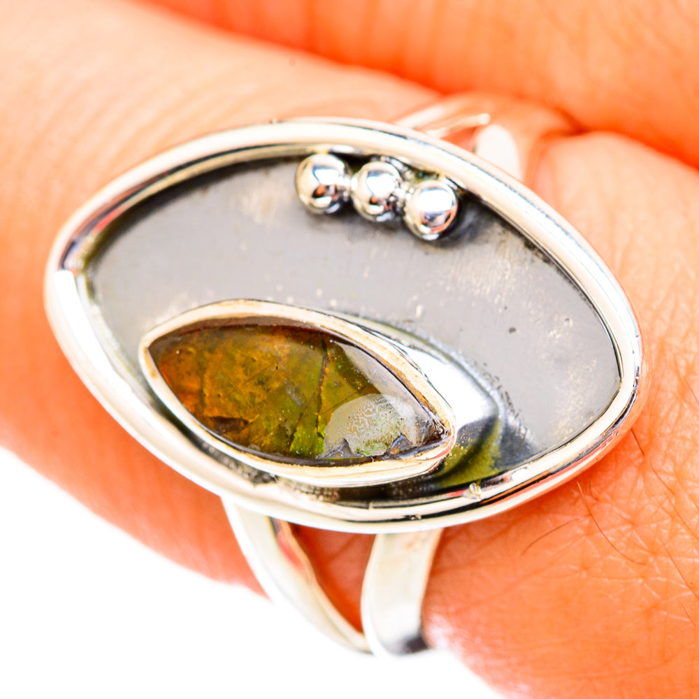 Ammolite Rings handcrafted by Anasilvercos - RING119234