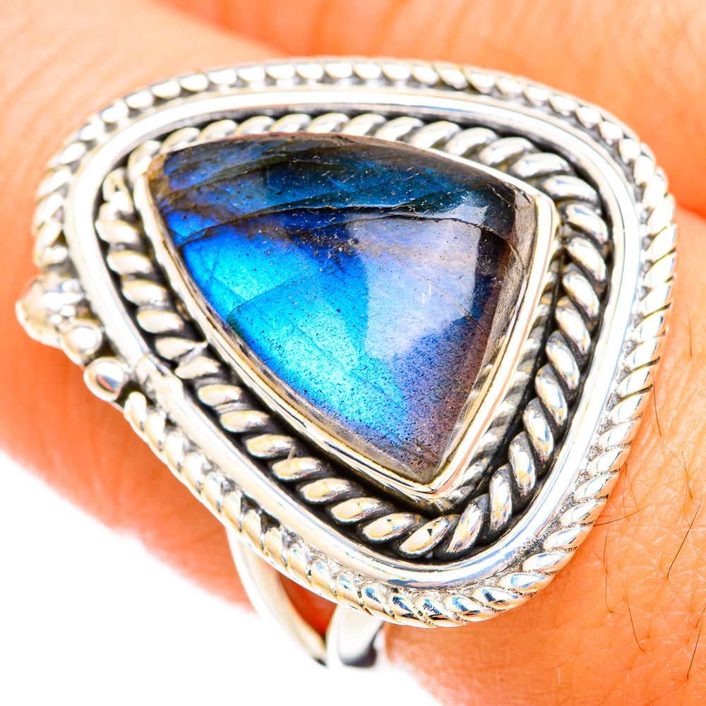 Labradorite Rings handcrafted by Anasilvercos - RING119242
