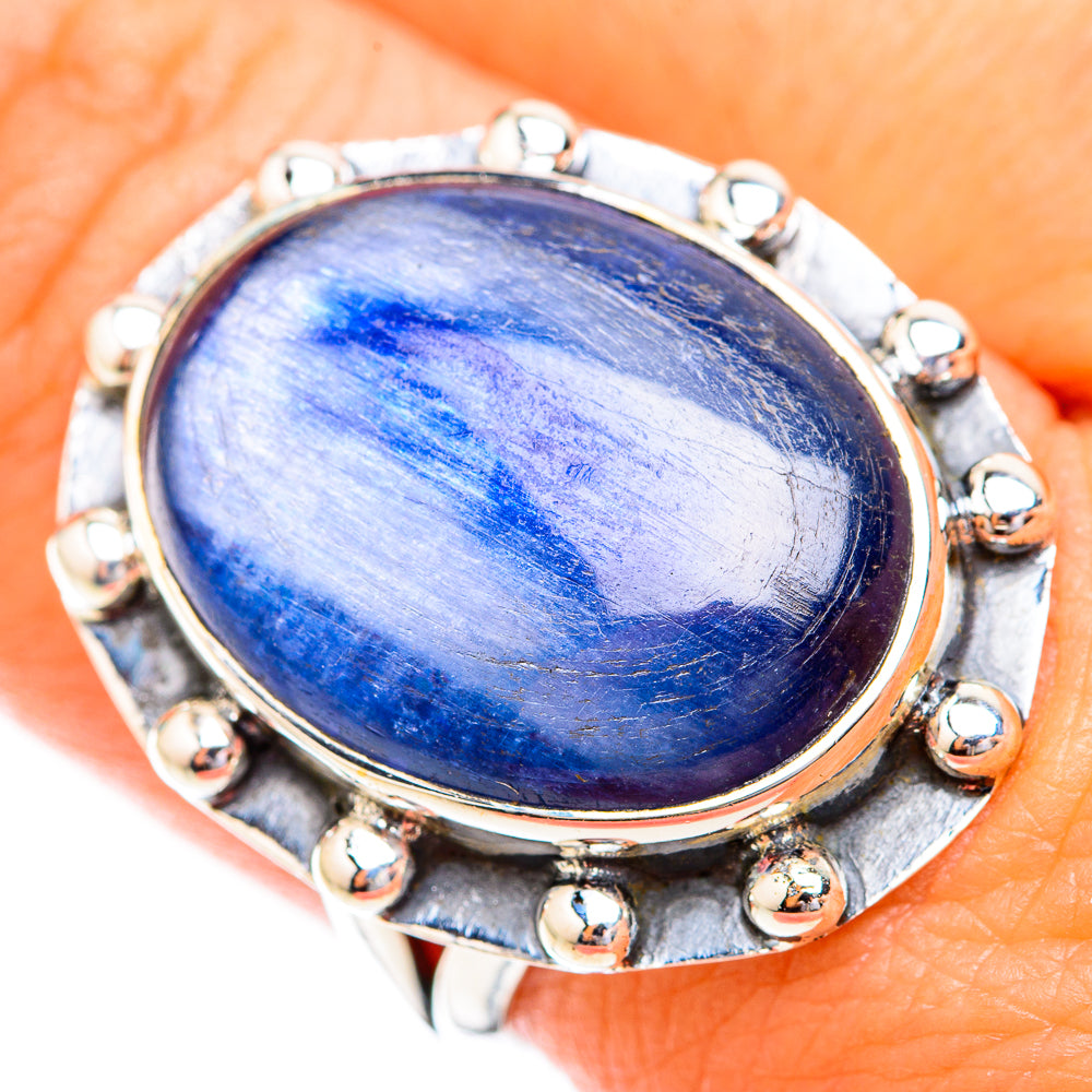 Kyanite, Tanzanite, Rainbow Moonstone Rings handcrafted by Anasilvercos - RING119244
