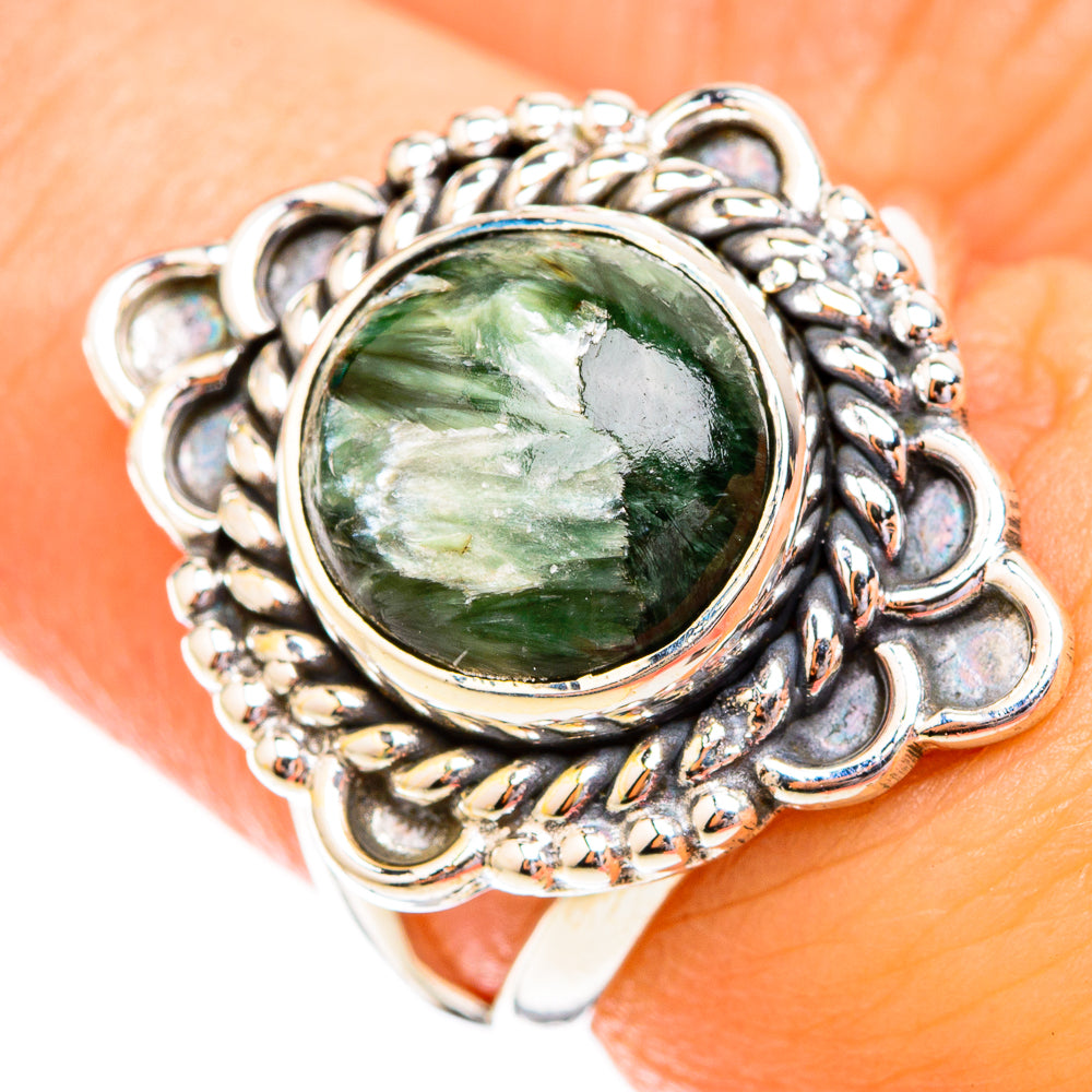 Seraphinite Rings handcrafted by Anasilvercos - RING119247