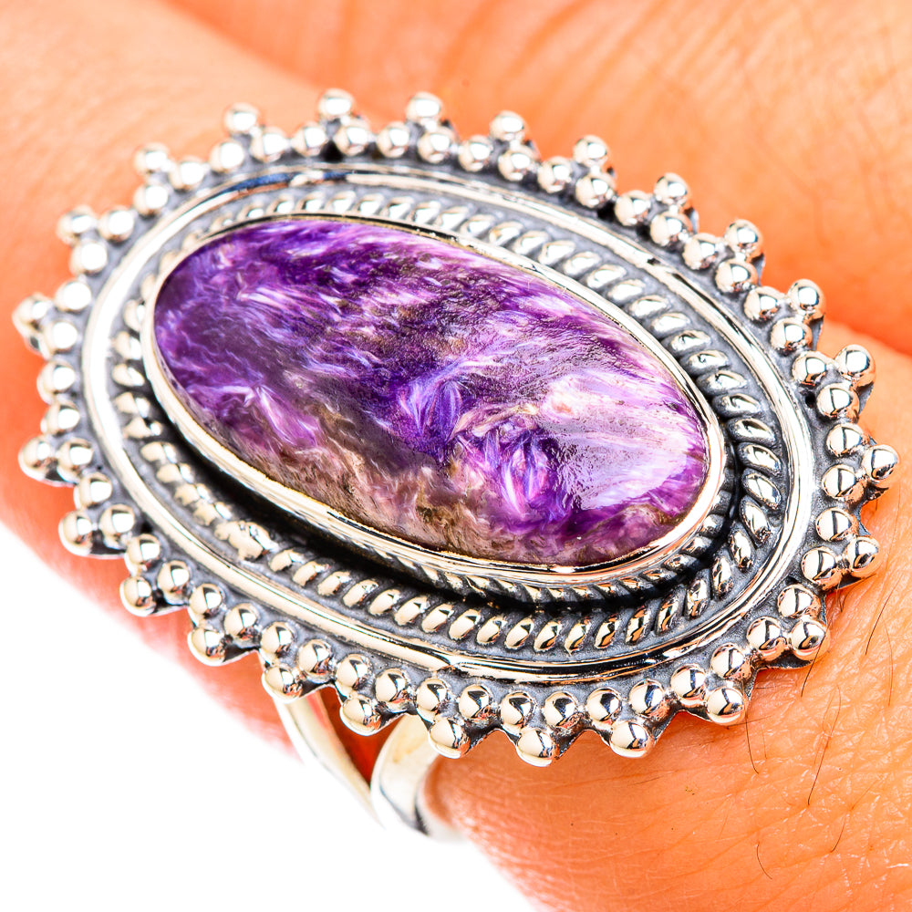 Charoite Rings handcrafted by Anasilvercos - RING119256
