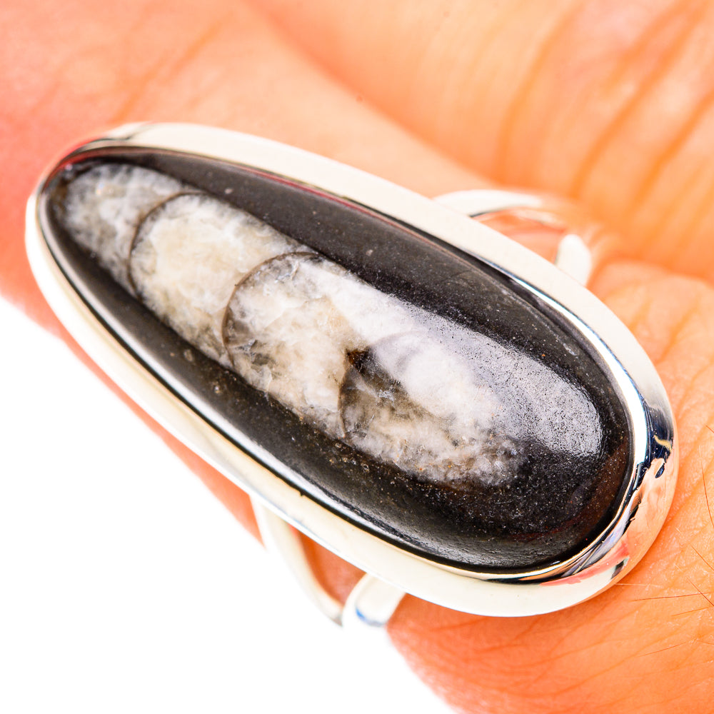 Orthoceras Fossil Rings handcrafted by Anasilvercos - RING119259