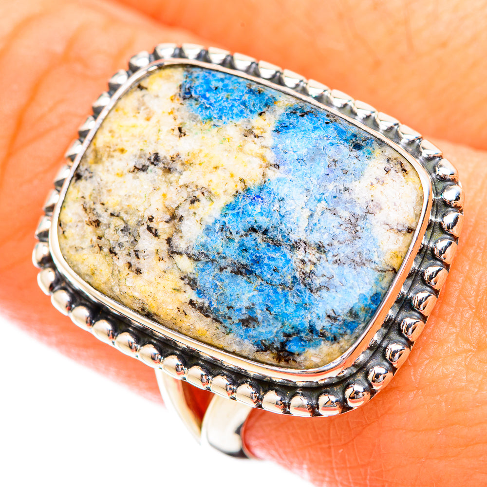 K2 Blue Azurite Rings handcrafted by Anasilvercos - RING119270