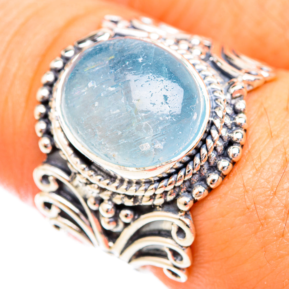 Aquamarine Rings handcrafted by Anasilvercos - RING119271