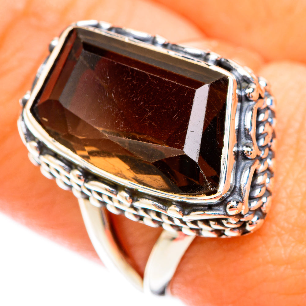 Smoky Quartz Rings handcrafted by Anasilvercos - RING119279
