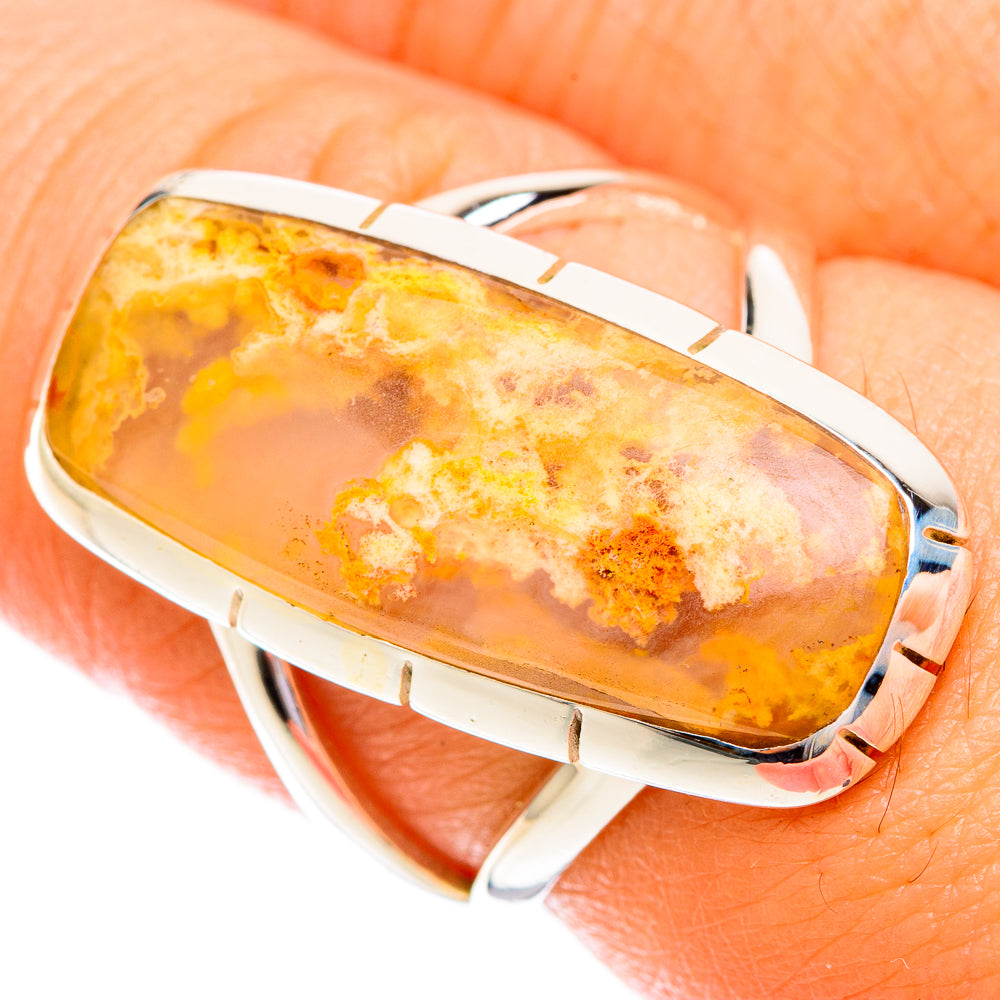 Plume Agate Rings handcrafted by Anasilvercos - RING119281