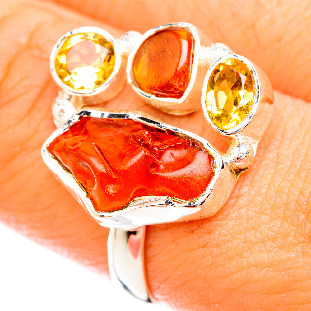 Carnelian, Citrine Rings handcrafted by Anasilvercos - RING119282