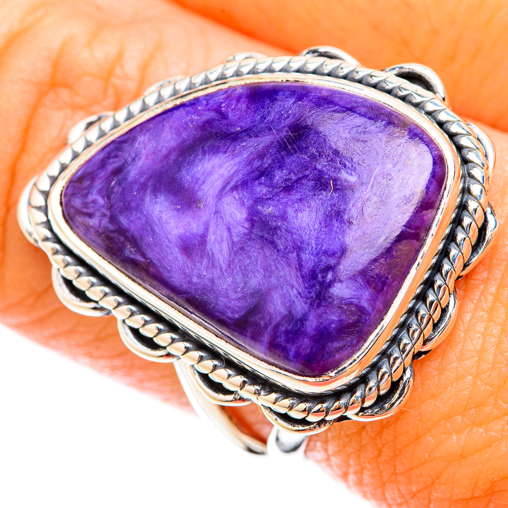 Charoite Rings handcrafted by Anasilvercos - RING119285