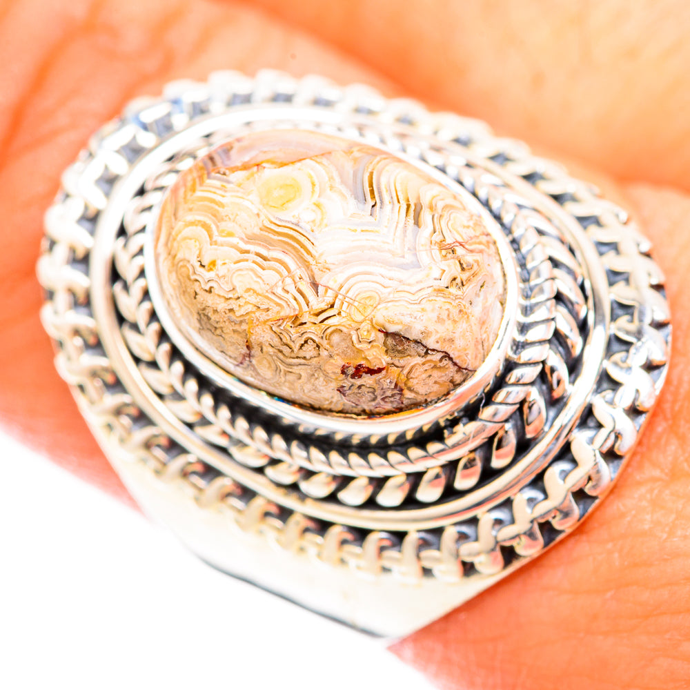 Laguna Lace Agate Rings handcrafted by Anasilvercos - RING119304