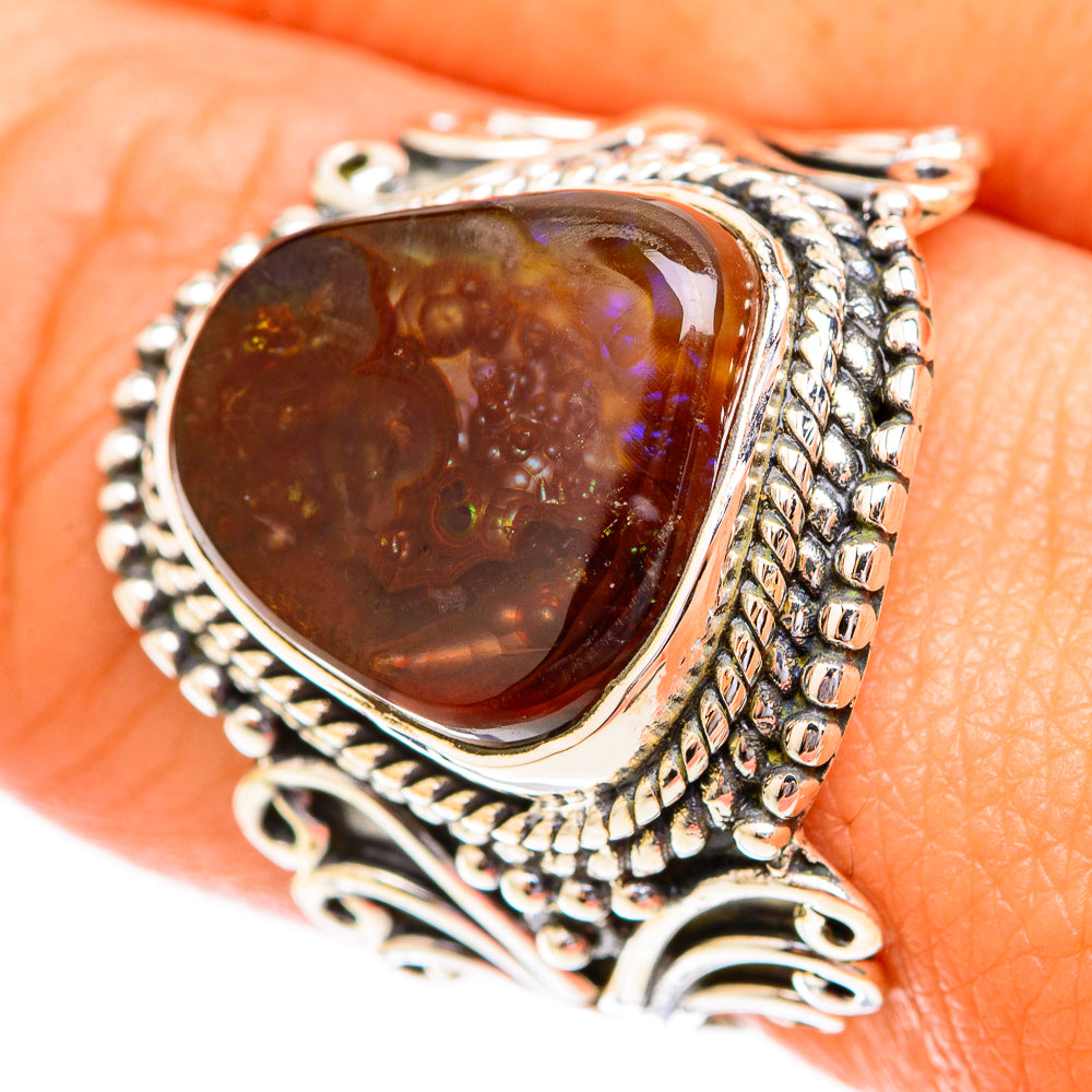 Mexican Fire Agate Rings handcrafted by Anasilvercos - RING119305