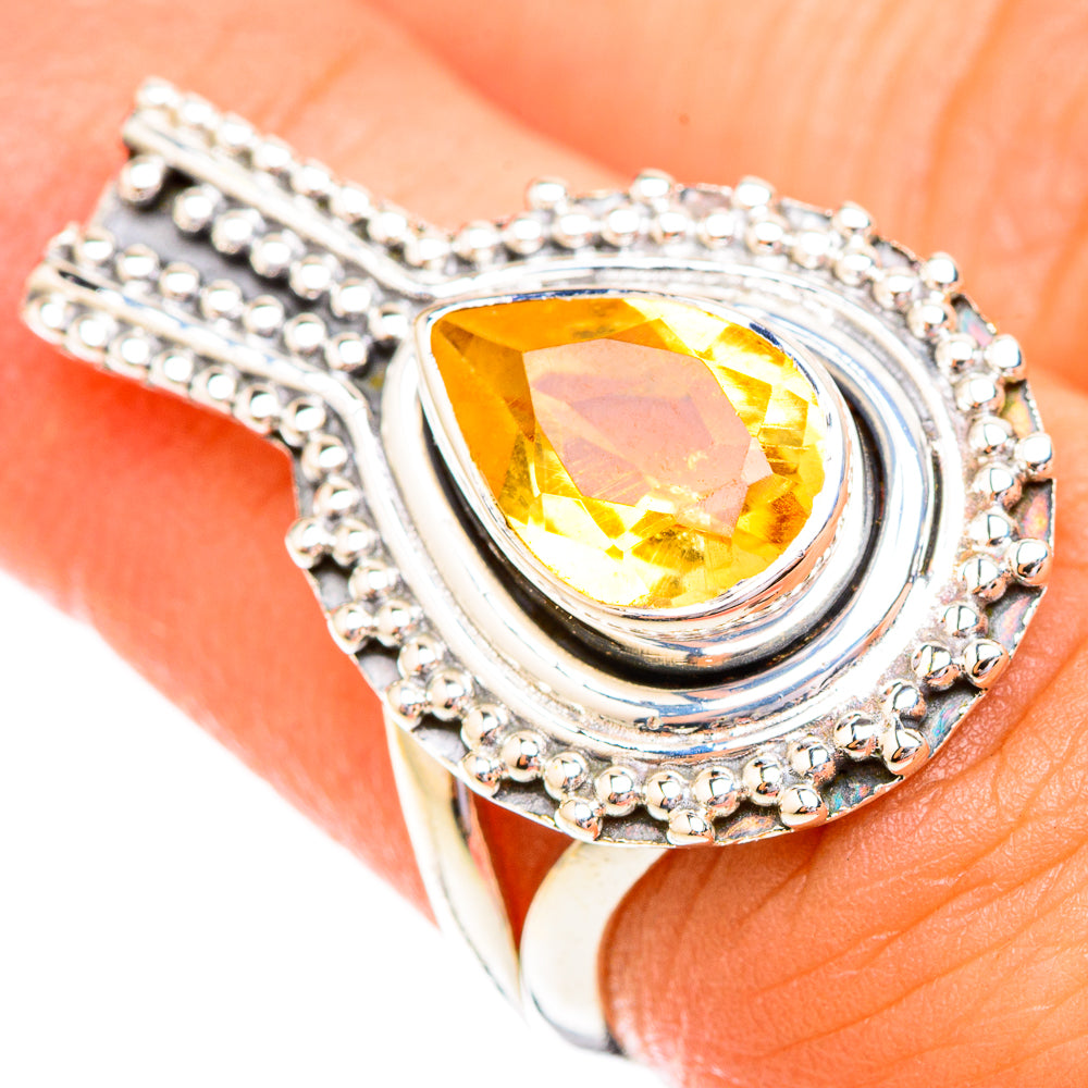 Citrine Rings handcrafted by Anasilvercos - RING119306