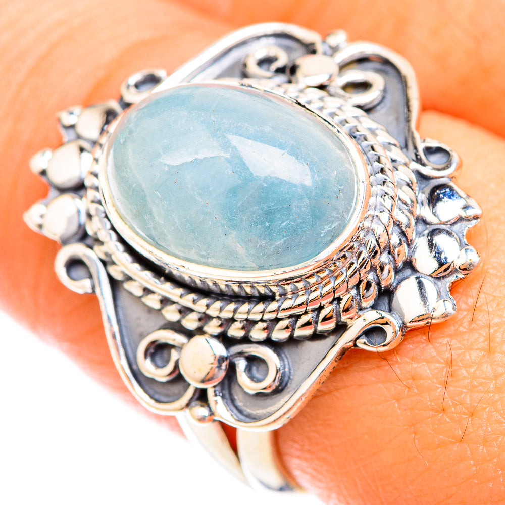 Aquamarine Rings handcrafted by Anasilvercos - RING119322