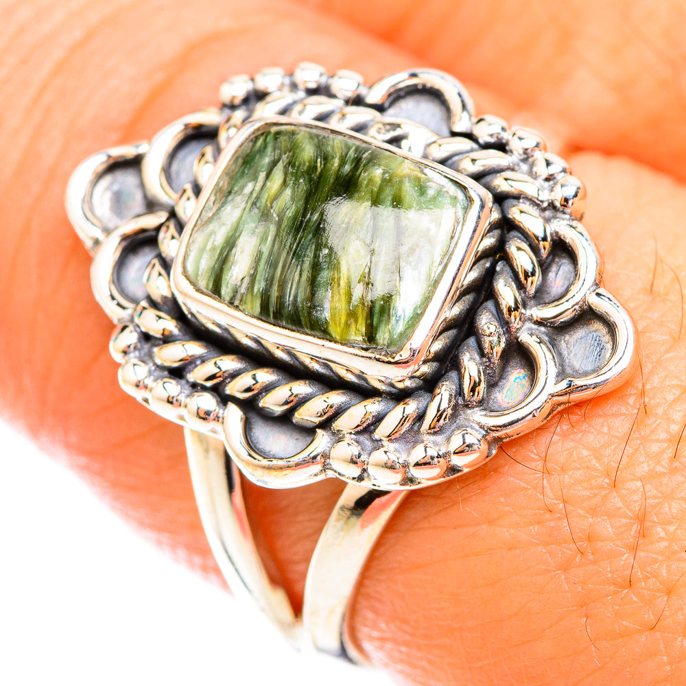 Seraphinite Rings handcrafted by Anasilvercos - RING119327