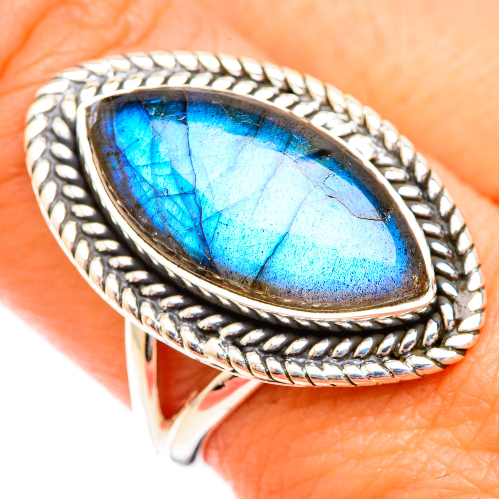 Labradorite Rings handcrafted by Anasilvercos - RING119345