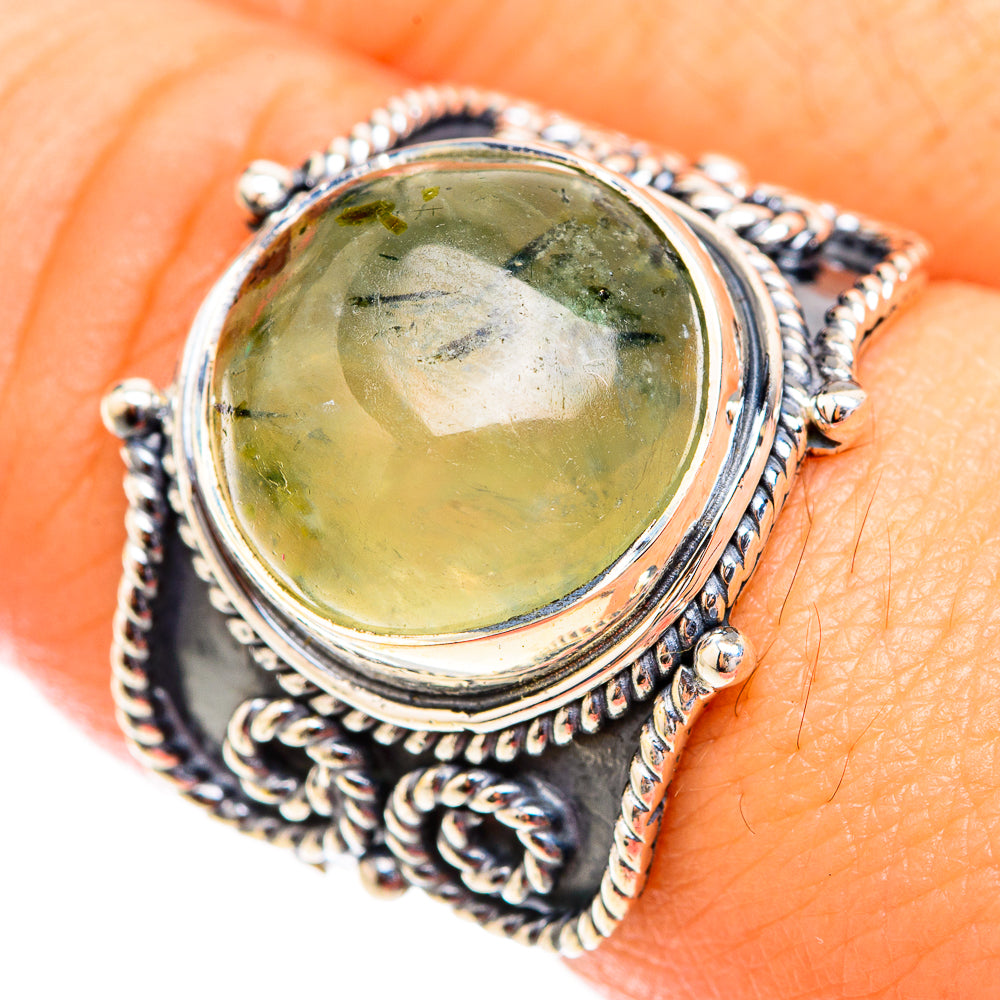 Prehnite Rings handcrafted by Anasilvercos - RING119351