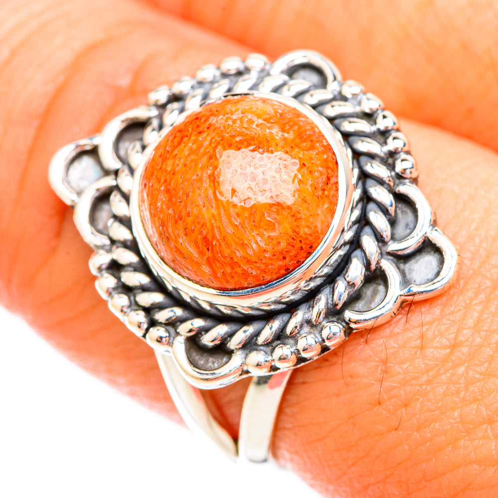 Sponge Coral Rings handcrafted by Anasilvercos - RING119358