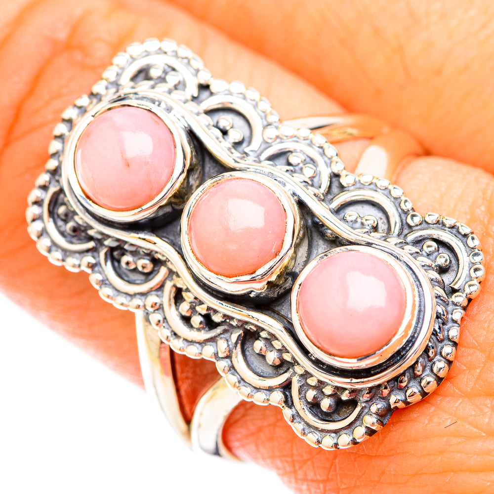 Pink Opal Rings handcrafted by Anasilvercos - RING119359