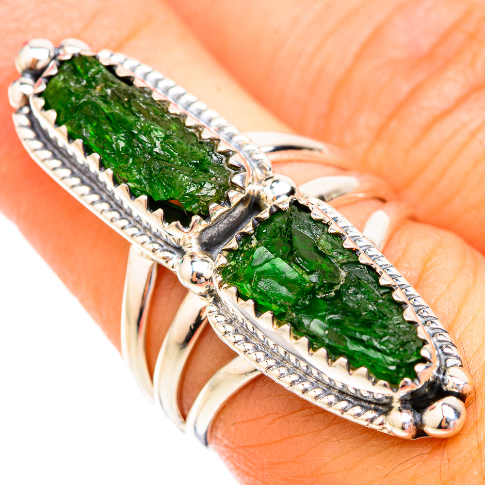 Chrome Diopside Rings handcrafted by Anasilvercos - RING119395