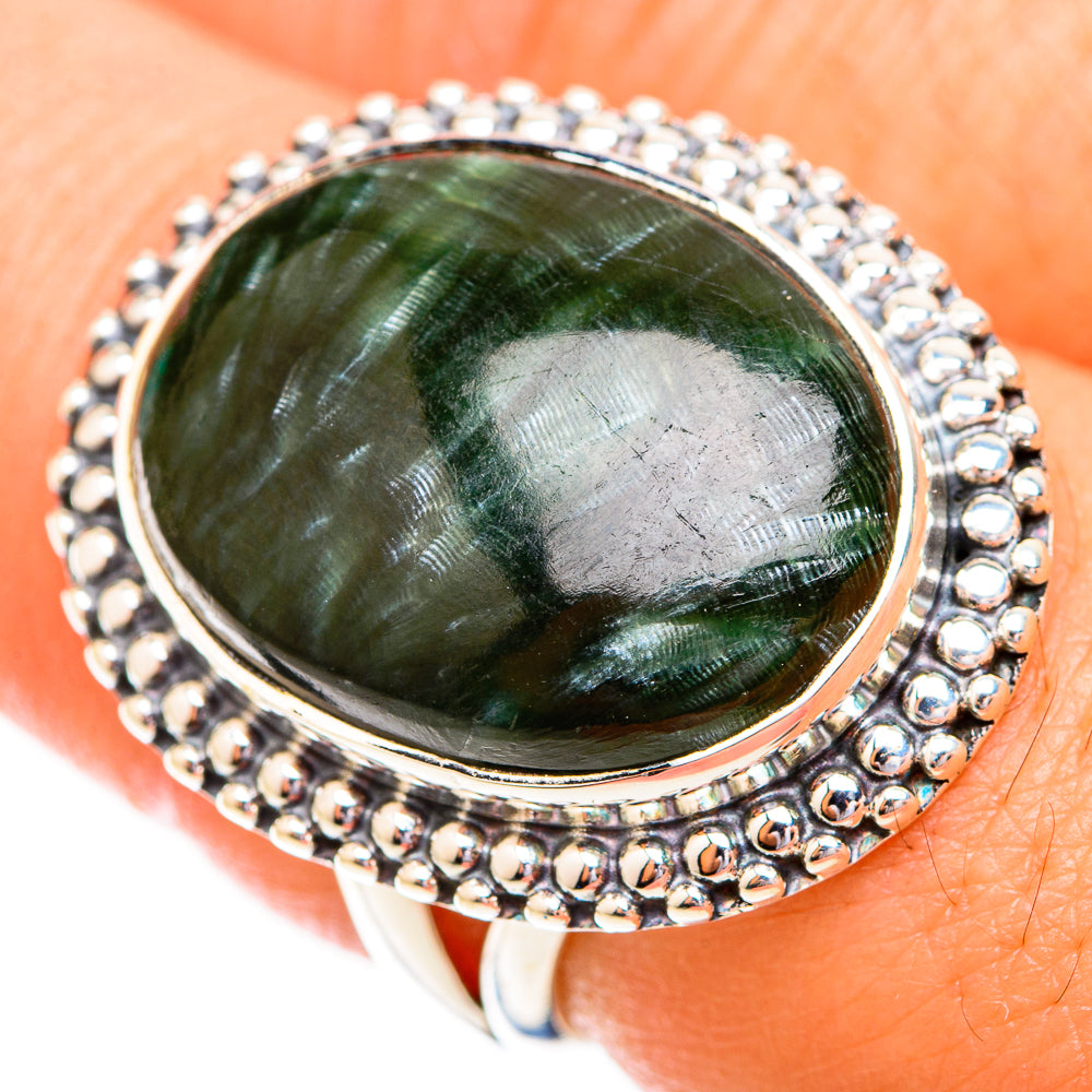 Seraphinite Rings handcrafted by Anasilvercos - RING119401