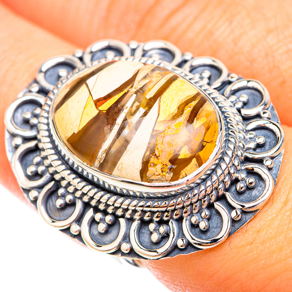 Brecciated Mookaite Rings handcrafted by Anasilvercos - RING119411
