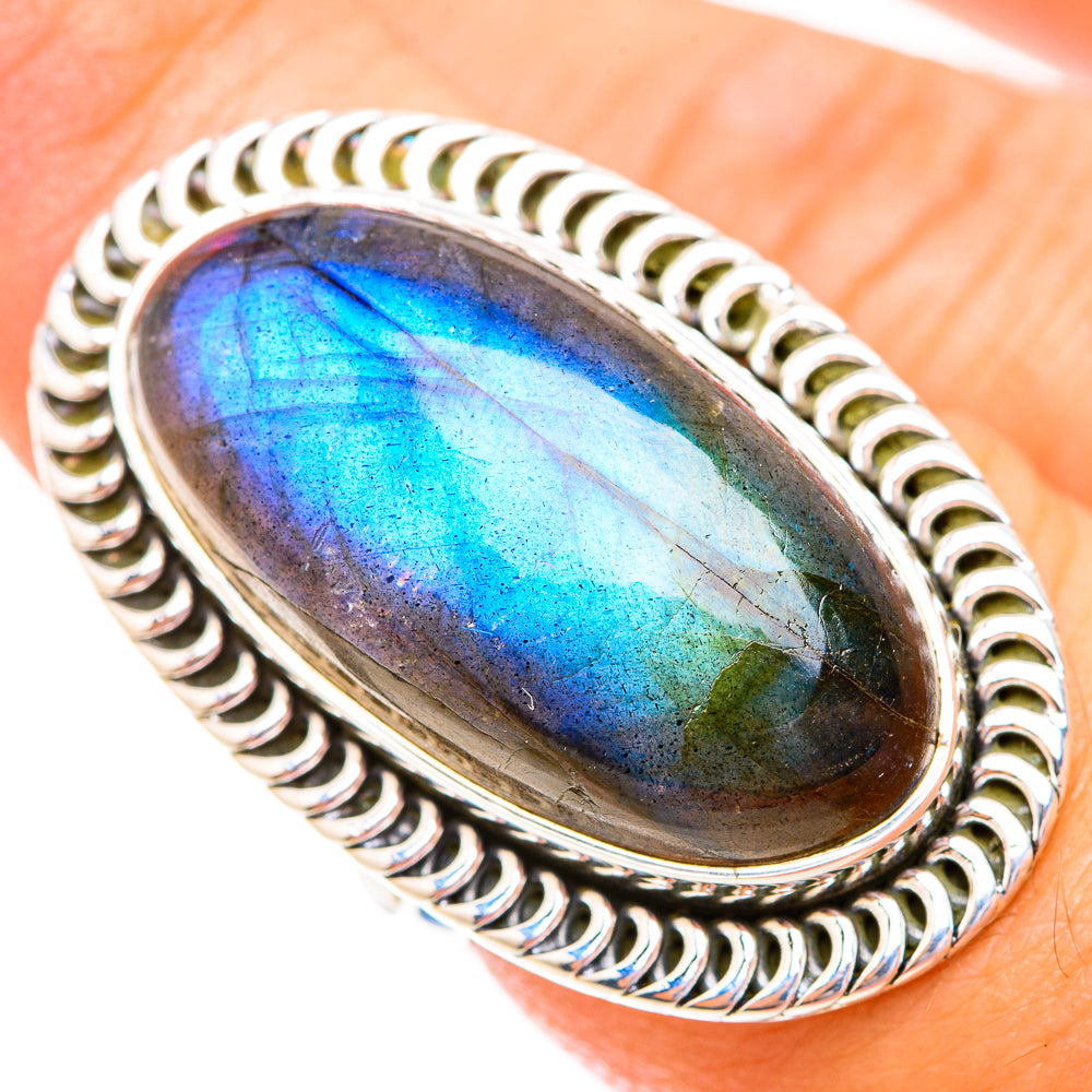Labradorite Rings handcrafted by Anasilvercos - RING119435