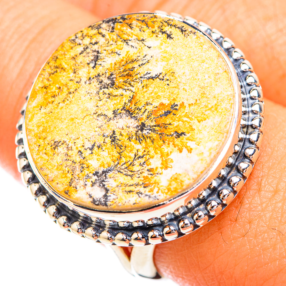 Germany Psilomelane Dendrite Rings handcrafted by Anasilvercos - RING119447