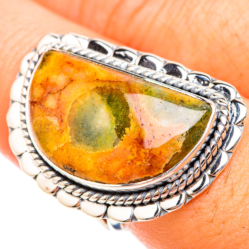 Ocean Jasper Rings handcrafted by Anasilvercos - RING119449