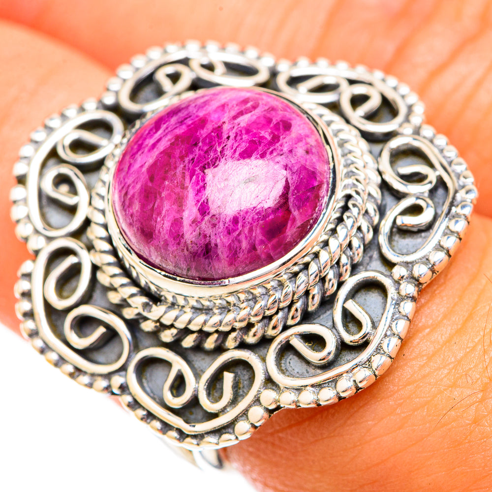 Ruby Fuchsite Rings handcrafted by Anasilvercos - RING119452