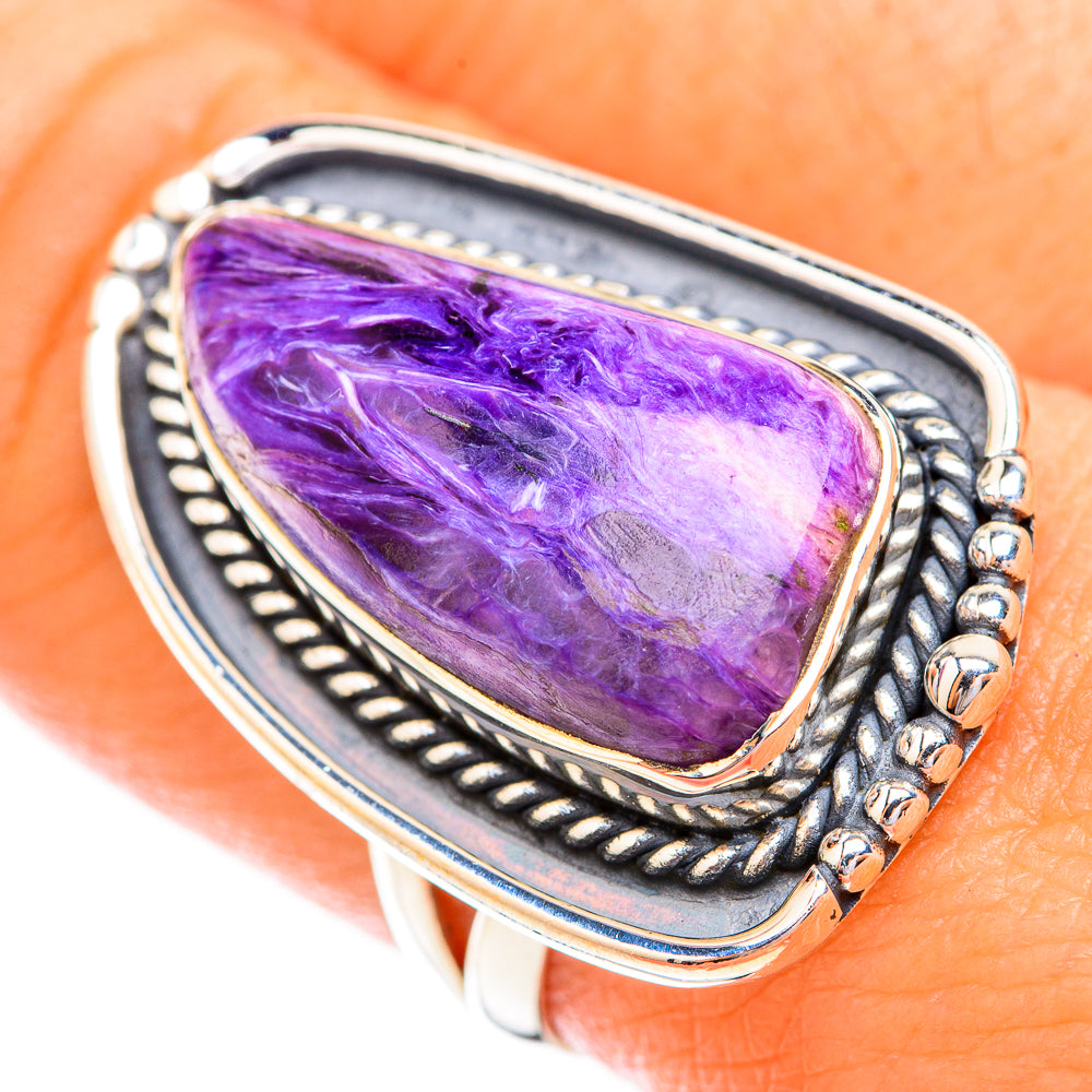 Charoite Rings handcrafted by Anasilvercos - RING119453