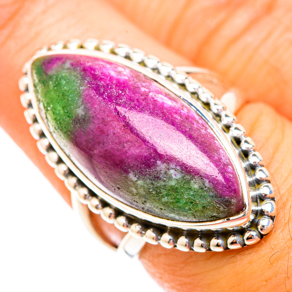 Ruby Zoisite Rings handcrafted by Anasilvercos - RING119465