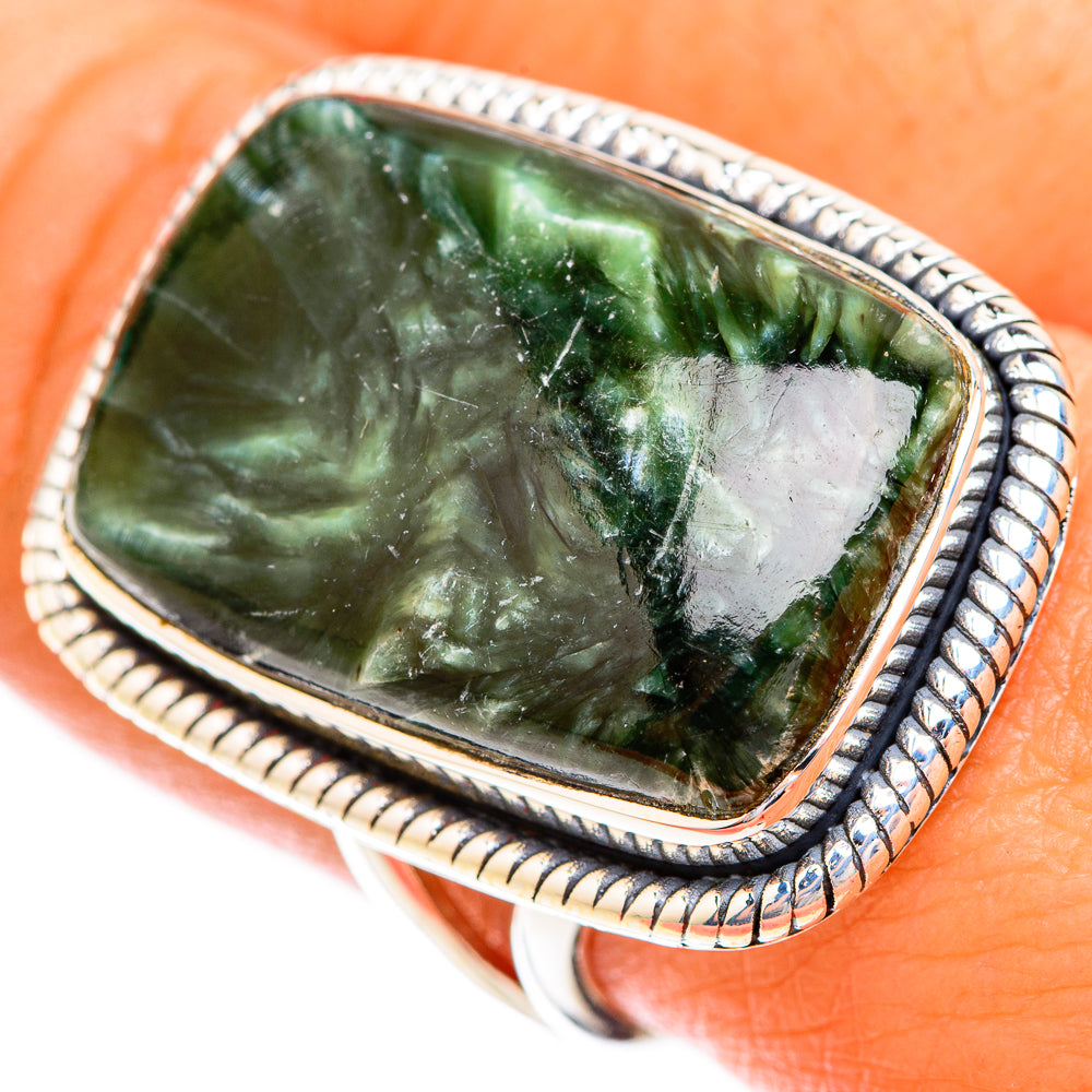 Seraphinite Rings handcrafted by Anasilvercos - RING119477