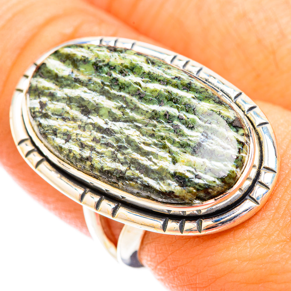 Green Swiss Opal Rings handcrafted by Anasilvercos - RING119480