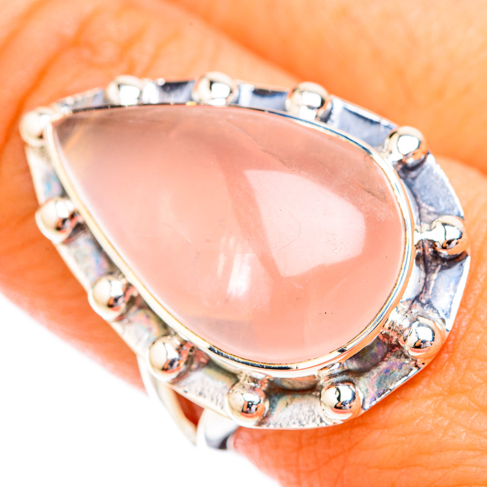 Rose Quartz Rings handcrafted by Anasilvercos - RING119488