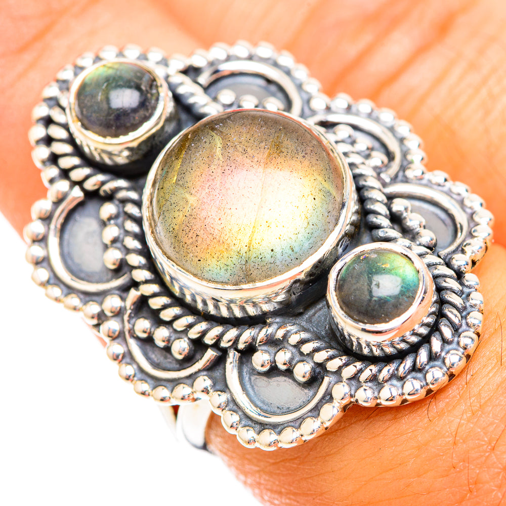Labradorite Rings handcrafted by Anasilvercos - RING119501