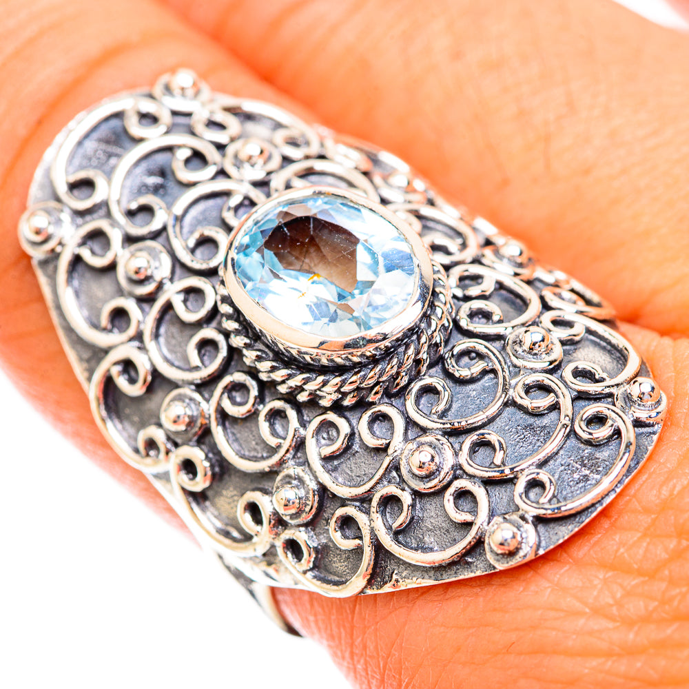 Blue Topaz Rings handcrafted by Anasilvercos - RING119509