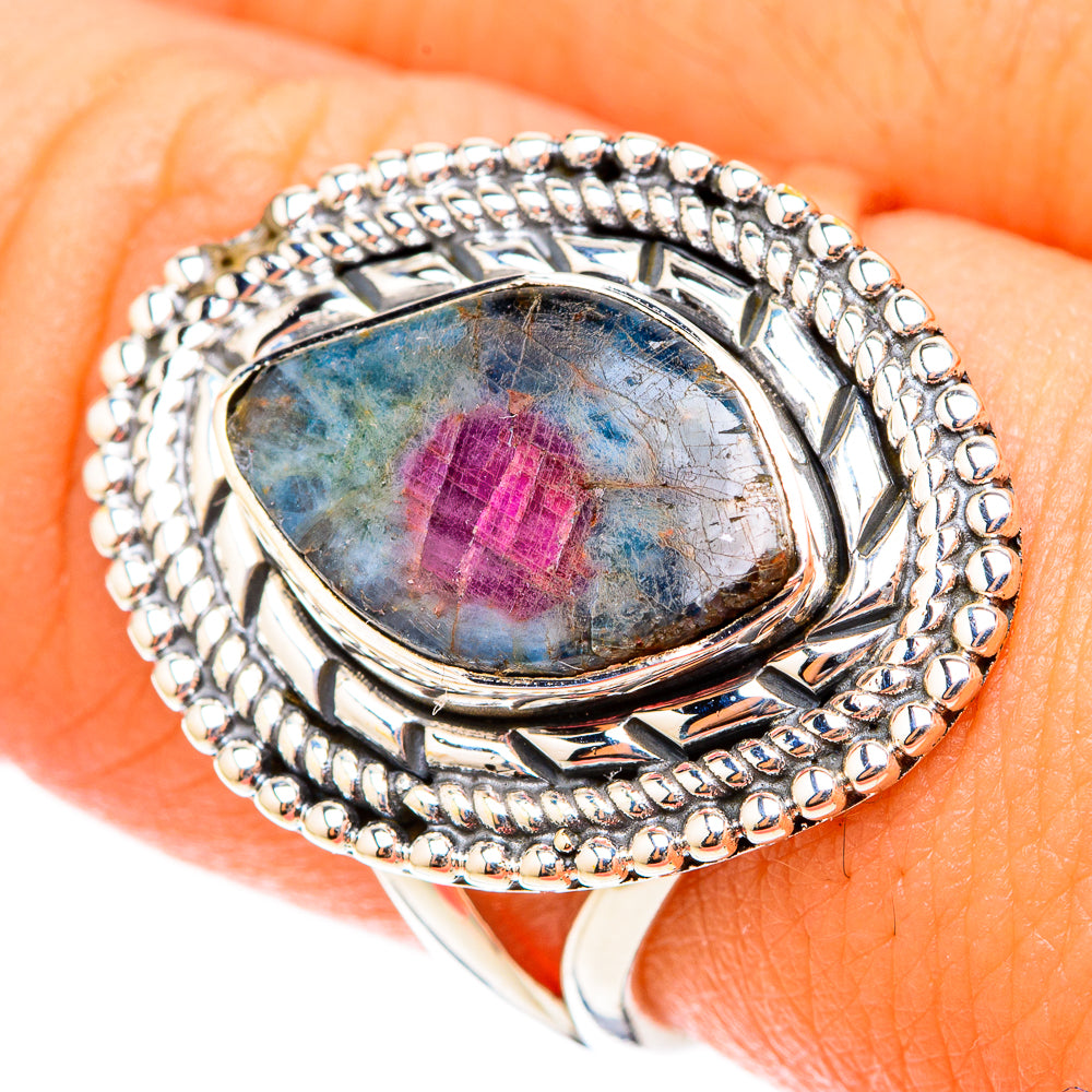 Ruby Fuchsite Rings handcrafted by Anasilvercos - RING119513