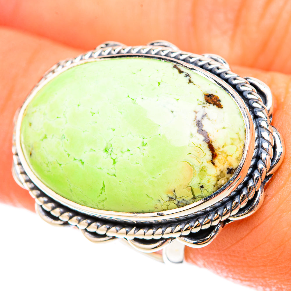 Lemon Chrysoprase Rings handcrafted by Anasilvercos - RING119519