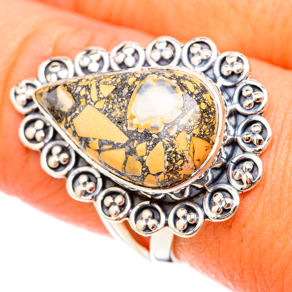 Brecciated Mookaite Rings handcrafted by Anasilvercos - RING119521